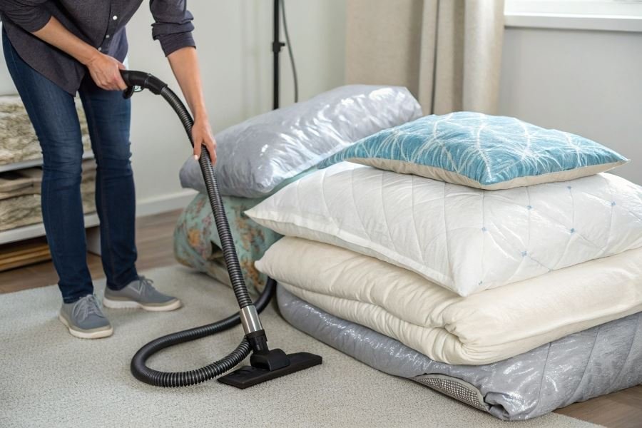 1108-vacuum-storage-bags-for-bedding Вакуумные пакеты для хранения подушек и одеял: инструкция
