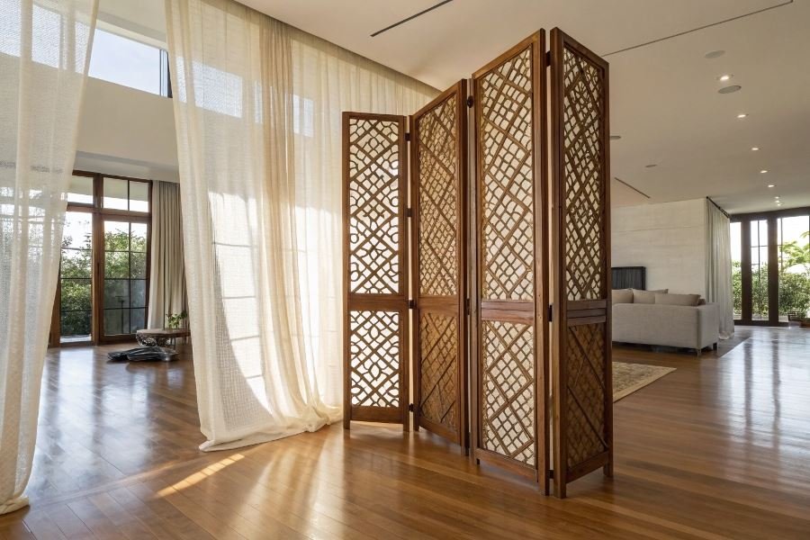 1427-room-divider-screens-interior-design Идеальная ширма для вашего интерьера: стили и материалы