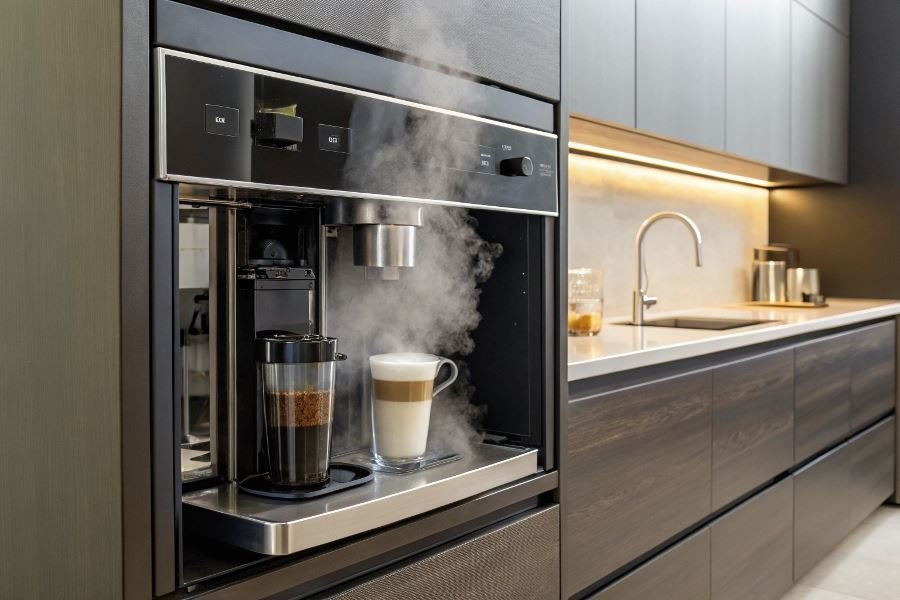 184-built-in-coffee-machines-with-auto-cappuccino Топ встраиваемых кофемашин с автокапучинатором: выбор и установка