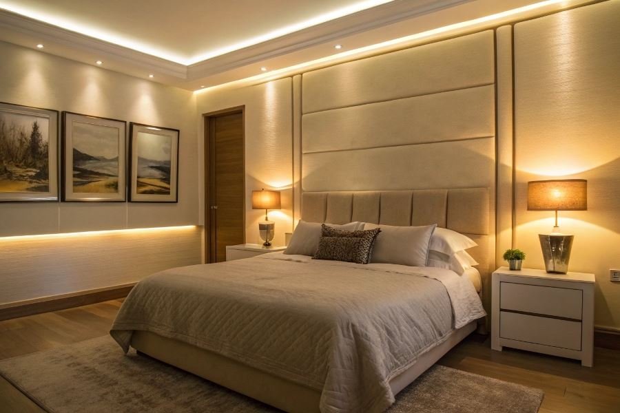 1040-bedroom-decorative-lighting-transformation Yotoqxona uchun dekorativ yoritish: tanlash sirlari