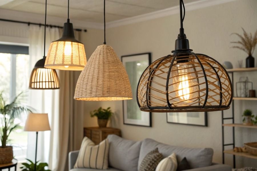 1044-light-shades-home-character-style Zamonaviy interyer uchun 3 eng mashhur plafon uslubi