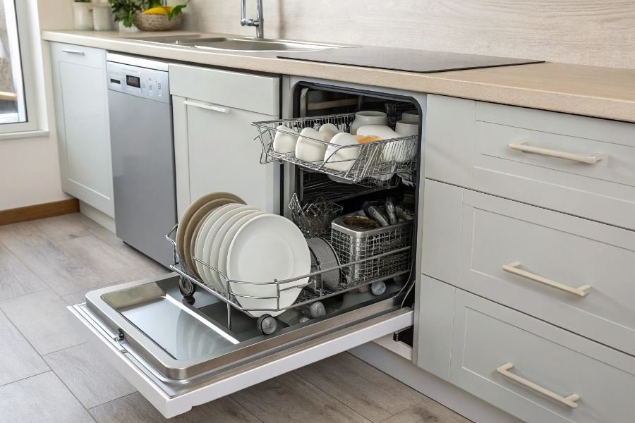 11-compact-dishwasher-maximum-functions-minimum-space Kichik oshxona uchun kompakt idish yuvish mashinasi tanlash
