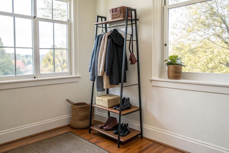 1113-smart-storage-floor-racks-small-apartments Kichik kvartiralar uchun funksional shkaflar: joy tejash sirlari