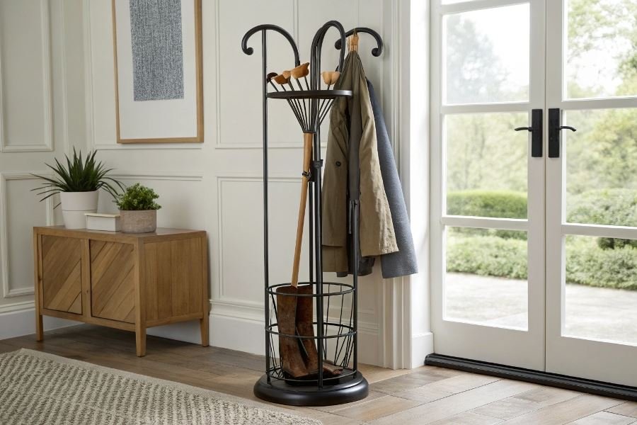 1116-functional-coat-umbrella-stands Zamonaviy kiyim osgichlari va soyabon tutgichlarini tanlash