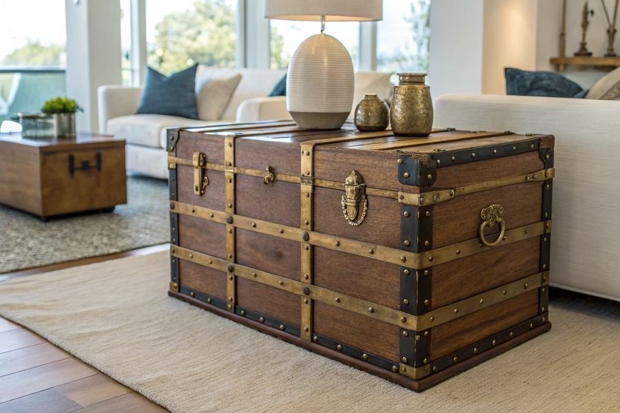 1169-sea-chests-pirate-treasures-elegant-decor Zamonaviy interyerda dengiz qutilari: tanlash sirlari