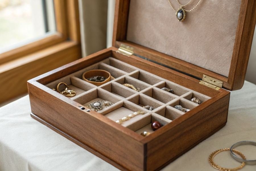 1178-jewelry-storage-art-and-organization Zargarlik buyumlari uchun qutichalar: sifatli tanlash sirlari