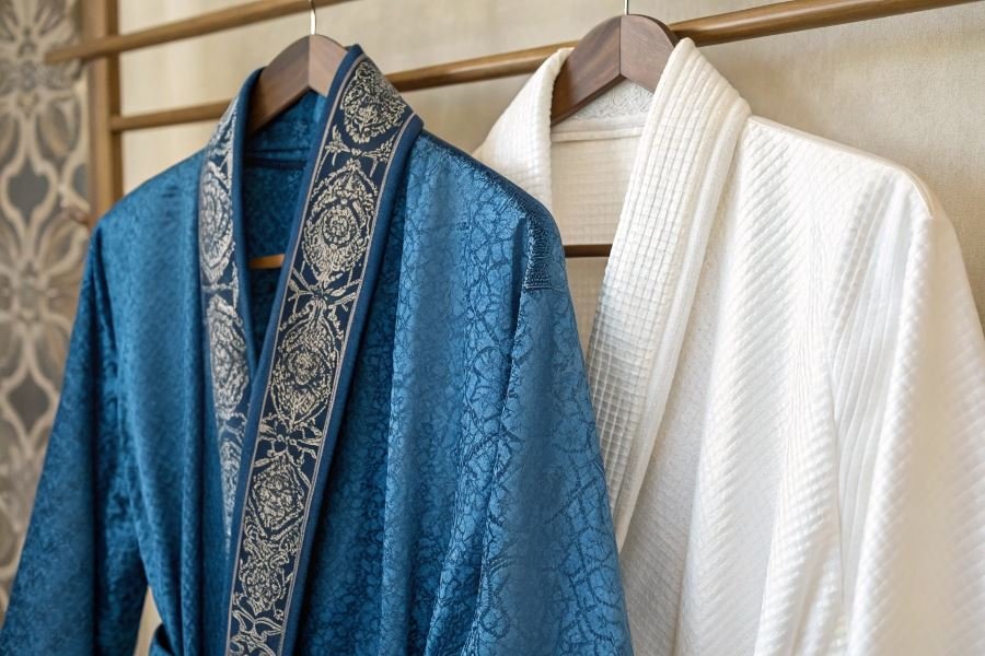 1319-mens-robes-tradition-to-modern-elegance Erkaklar uchun ipak va paxta xalatlar: qaysi biri afzal?