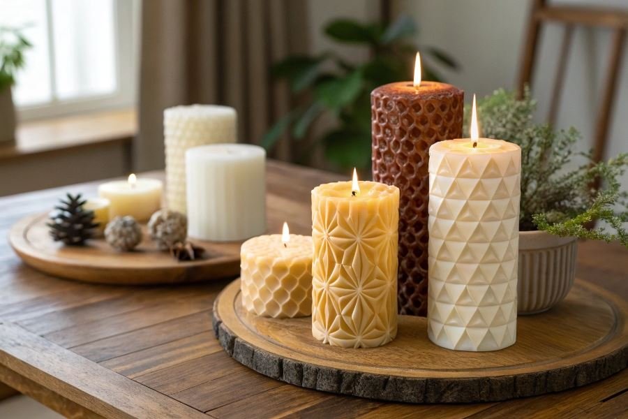 1405-decorative-candles-art-of-light-mood Dekorativ shamlar: zamonaviy interyer bezagi tanlovi
