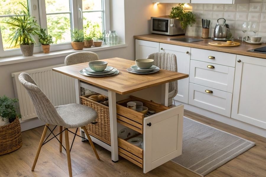 1451-small-kitchen-perfect-table-solutions Kichik oshxona uchun ideal stol tanlash bo’yicha maslahatlar