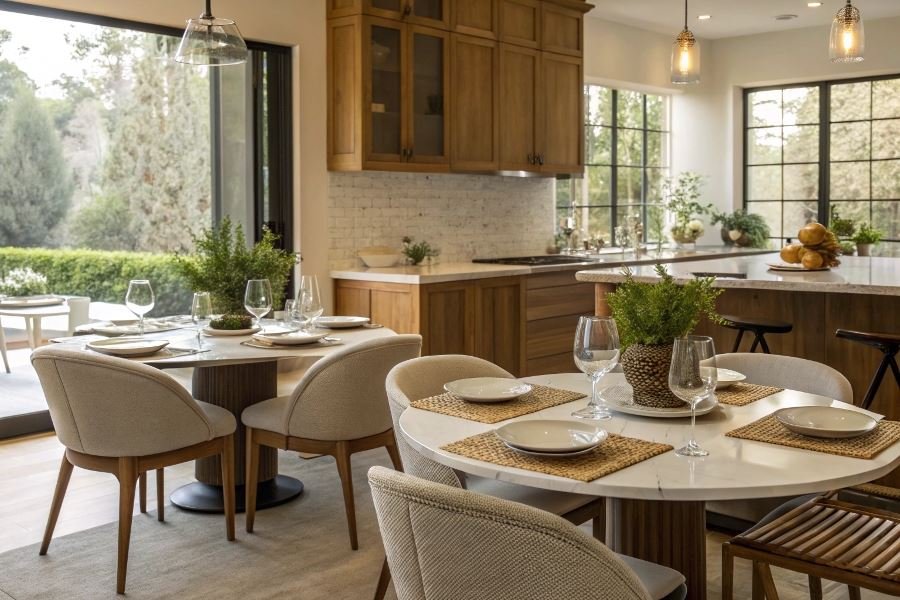 1454-kitchen-table-shapes-transform-dining-experience Oshxona stoli shakli: oila ehtiyojiga mos tanlov qilish