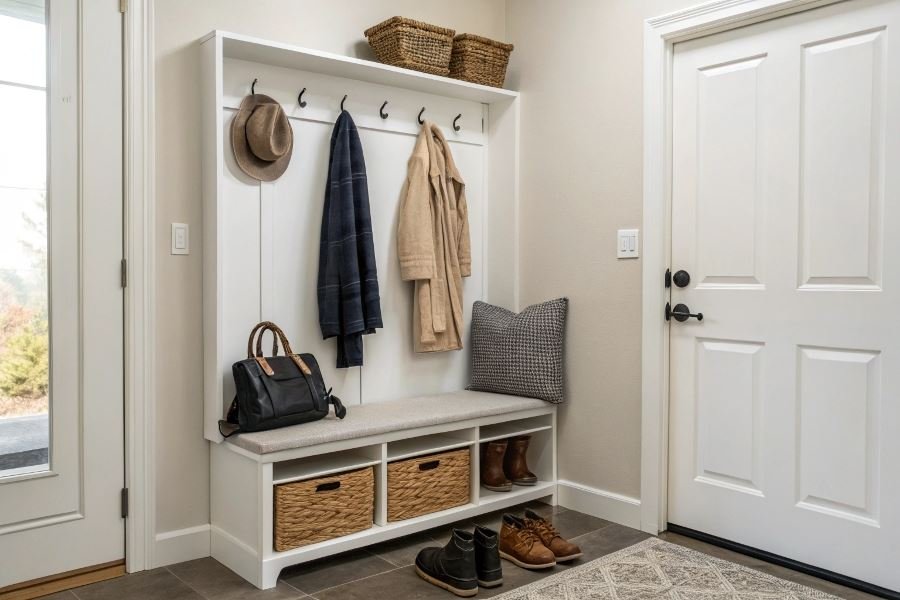 1501-small-entryway-functional-design-solutions Kichik kirish xonasi uchun mebel tanlash: amaliy maslahatlar
