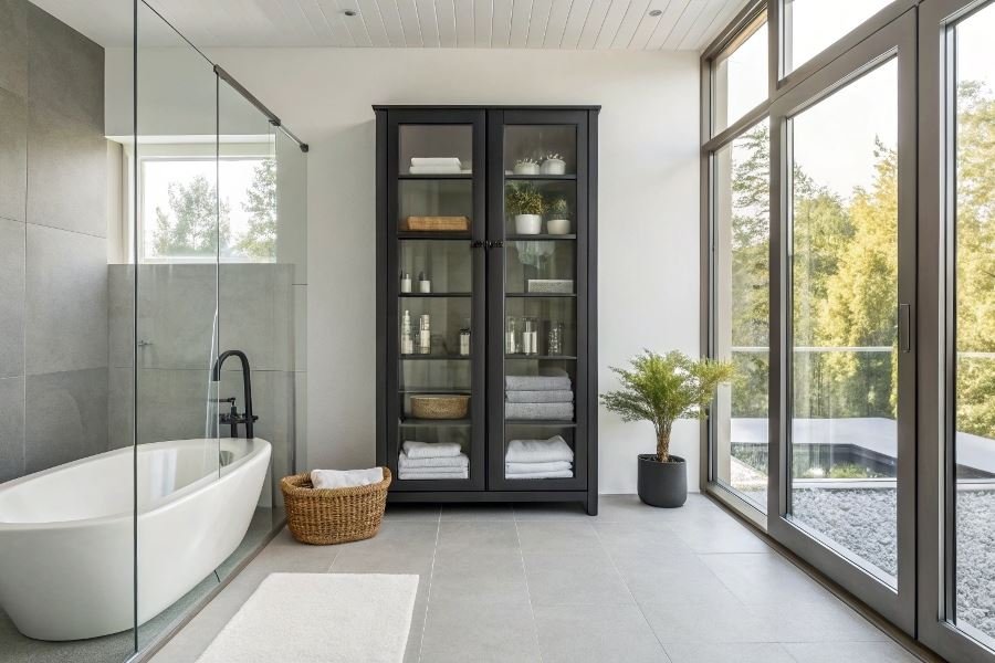 1517-bathroom-storage-cabinets-space-solution Vanna uchun shkaflar-penallar: funksionallik va dizayn yechimlari