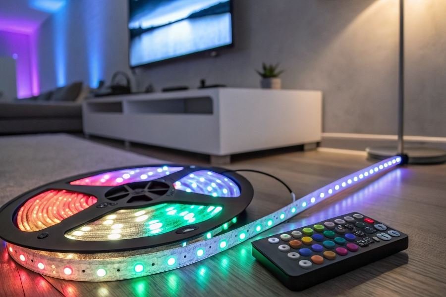 974-smart-led-strips-remote-control Pult bilan boshqariladigan LED lentalar: zamonaviy modellar