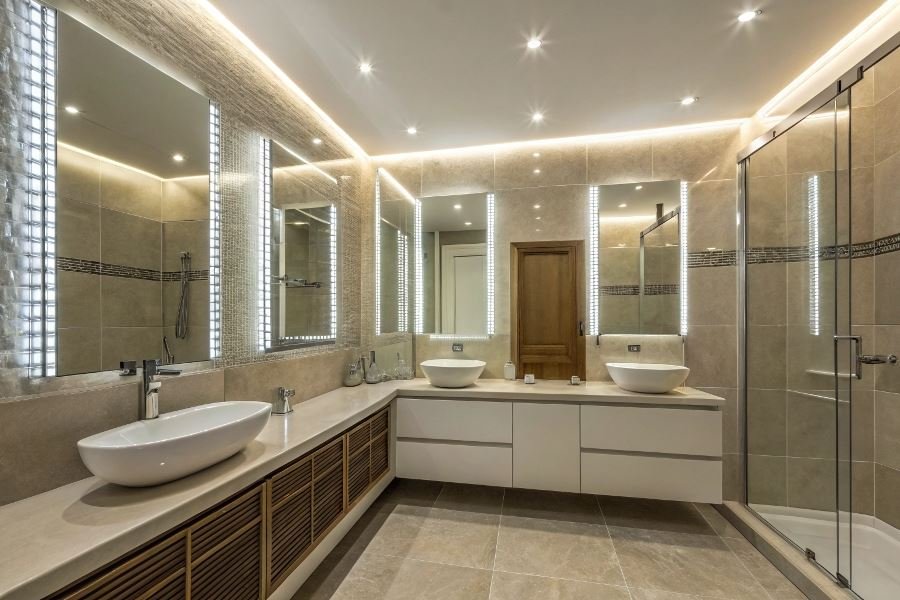977-waterproof-led-strips-bathroom-design Hammom uchun vlagozashlangan LED lentalar: o’rnatish va dizayn